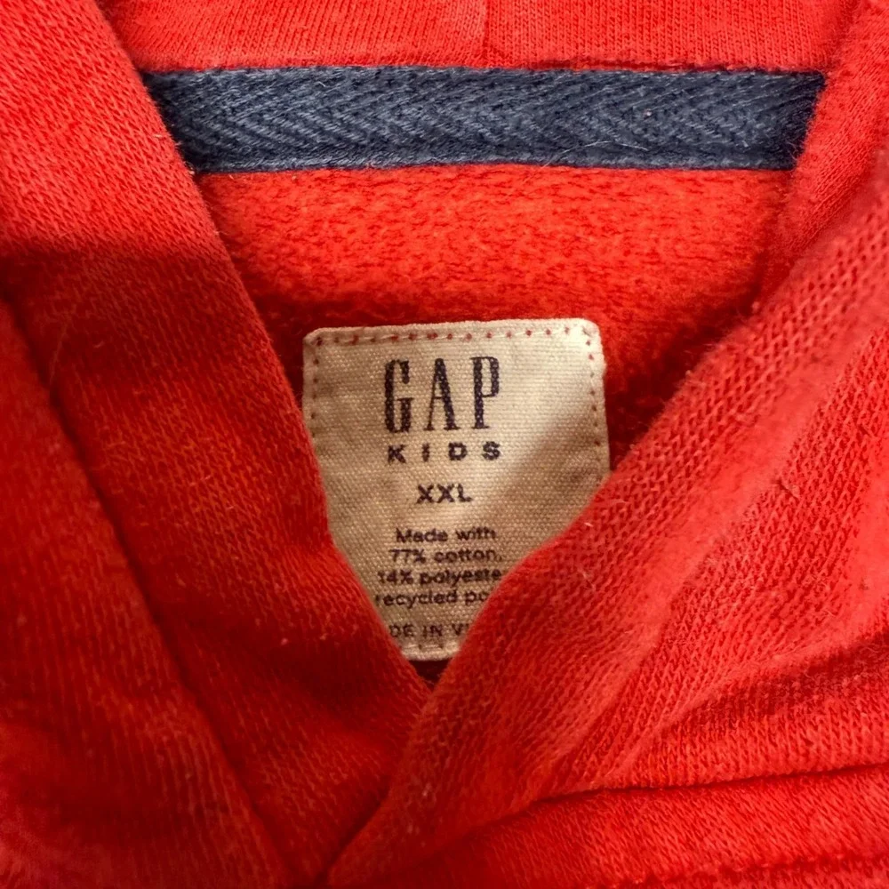 GAP Kids Boys Hoodie Pullover Sweatshirt XXL Red Arch‎ Logo Spellout